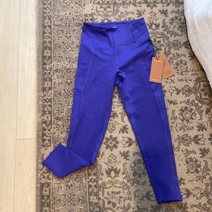 NWT Girlfriend Collective High Rise Blue Legging